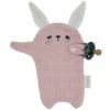 Doudou Attache-sucette Lapin Rose Fabelab® Coton Bio GOTS- Doudou Bio Scandinave