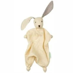 Doudou Bébé Coton Bio GOTS Tino Mousseline Ecru Hoppa® 30cm- Doudou Bio