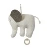 Doudou Boite à Musique éléphant Coton Organic Bio Elephant Blanc 16 Cm - Doudou Bio Naturel Efie