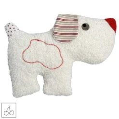 Doudou Bouillotte Efie Noyau Cerises Chien Coloré 32 Cm Coton Organic - Bouillotte Efie