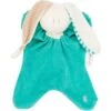 Doudou Coton Bio Keptin-jr Toddel Large Bleu Vert D'Eau & Ecru 21cm- Doudou Écologique