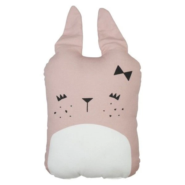Doudou Coussin Lapine Vieux Rose Fabelab® Coton Bio GOTS- Doudou Bio Scandinave 2 Doudou Coussin Lapine Vieux Rose Fabelab® Coton Bio GOTS- Doudou Bio Scandinave – Image 2