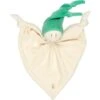 Doudou Keptin-jr Coton Bio Zmooz LargeEcru & Bonnet Vert D'Eau 24cm - Doudou Bio