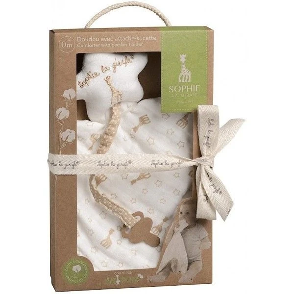 Doudou Lange Bio Etoile Avec Attache Sucette Sophie La Girafe® So'Pure- JouetVulli® 3 Doudou Lange Bio Etoile Avec Attache Sucette Sophie La Girafe® So'Pure- JouetVulli® – Image 3
