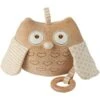 Peluche Boite à Musique Avec Anneau De Dentition EverEarth® Hibou Ecolo - Peluche Bio