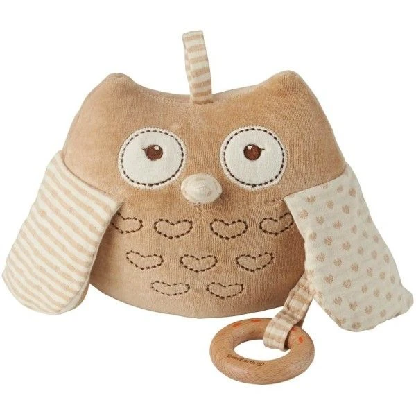 Peluche Boite à Musique Avec Anneau De Dentition EverEarth® Hibou Ecolo - Peluche Bio 1 Peluche Boite à Musique Avec Anneau De Dentition EverEarth® Hibou Ecolo - Peluche Bio