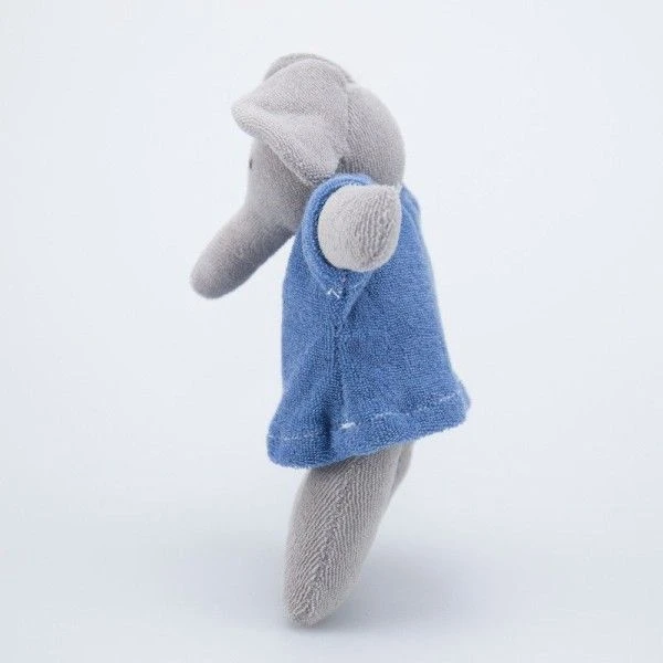 Doudou Peluche Eléphant Bleu 23cm Nanchen Natur® Coton & Laine Bio- Jouet Bio 2 Doudou Peluche Eléphant Bleu 23cm Nanchen Natur® Coton & Laine Bio- Jouet Bio – Image 2