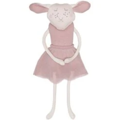 Doudou Peluche Mouton Ballerine En Tutu Rose 30 Cm Wooly Organic® Coton Bio- Doudou Bio GOTS