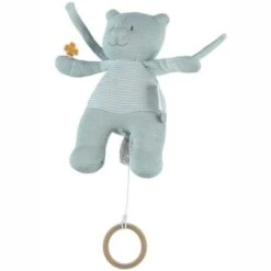 Doudou Peluche Musicale Coton Bio Nouky Menthe Noukie's® - Bébé Bio -Doudou Bio Promos Boutique doudou peluche musicale coton bio nouky menthe noukie s bebe bio 2