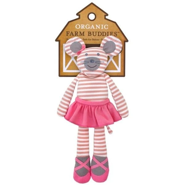 Doudou Peluche Organic Farm Buddies™ Souris Ballerine 35cm - Doudou Bio 2 Doudou Peluche Organic Farm Buddies™ Souris Ballerine 35cm - Doudou Bio – Image 2