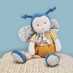 Doudou Peluche Pollen L'abeille 30cm Coton Bio Doudou Et Compagnie® - Doudou Bio Français -Doudou Bio Promos Boutique doudou peluche pollen l abeille 30cm coton bio doudou et compagnie doudou bio francais 5