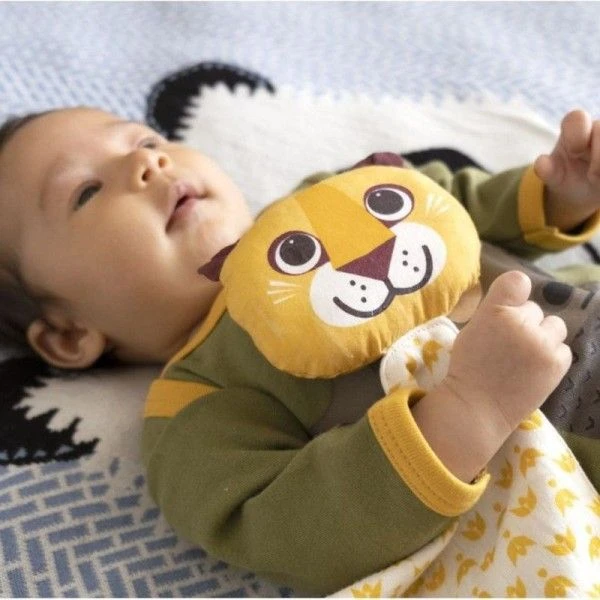 Doudou Plat 28cm Coton Bio Lion Coq En Pâte® - Doudou Coton Bio 3 Doudou Plat 28cm Coton Bio Lion Coq En Pâte® - Doudou Coton Bio – Image 3