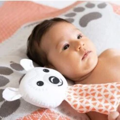 Doudou Plat 28cm Coton Bio Ours Polaire Coq En Pâte® - Doudou Coton Bio -Doudou Bio Promos Boutique doudou plat 28cm coton bio ours polaire coq en pate cartable coton bio 3