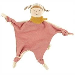 Doudou Plat à Nœuds Poupée Sigikid® 38 Cm - Doudou Plat Coton Naturel