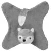Doudou Plat Anika Renard Gris Coton Bio Franck & Fischer® - Doudou Plat Coton Bio