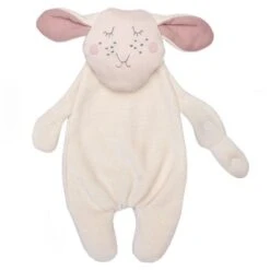 Doudou Plat Attache Sucette Mouton Écru Wooly Organic® Coton Bio 35 Cm - Doudou Bio GOTS