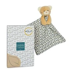 Doudou Bio Promos Boutique -Doudou Bio Promos Boutique doudou plat bebe l ours fleuri 20cm coton bio doudou et compagnie doudou bio francais 1