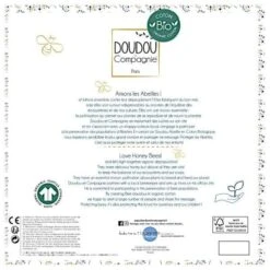 Doudou Plat Bébé Le Renard Rayé-Fleuri 20cm Coton Bio Doudou Et Compagnie® - Doudou Bio Français -Doudou Bio Promos Boutique doudou plat bebe le renard raye fleuri 20cm coton bio doudou et compagnie doudou bio francais 4