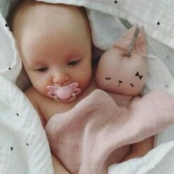 Doudou Plat Carré Lapine Vieux Rose Fabelab® Coton Bio GOTS- Doudou Bio Scandinave -Doudou Bio Promos Boutique doudou plat carre lapine vieux rose fabelab coton bio gots doudou bio scandinave 2