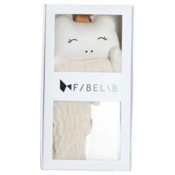 Doudou Plat Carré Licorne Blanche & MielFabelab® Coton Bio GOTS- Doudou Bio Scandinave -Doudou Bio Promos Boutique doudou plat carre licorne blanche miel fabelab coton bio gots doudou bio scandinave 2