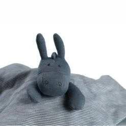 Doudou Plat Carré Mouchoir Coton Bio Âne Paco Bleu Noukie's® - Bébé Bio -Doudou Bio Promos Boutique doudou plat carre mouchoir coton bio ane paco bleu noukie s bebe bio 3