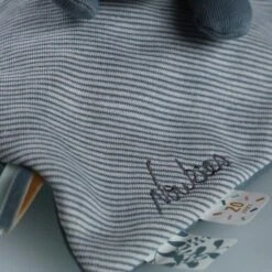 Doudou Plat Carré Mouchoir Coton Bio Âne Paco Bleu Noukie's® - Bébé Bio -Doudou Bio Promos Boutique doudou plat carre mouchoir coton bio ane paco bleu noukie s bebe bio 4