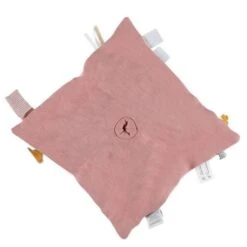 Doudou Plat Carré Mouchoir Coton Bio Lola Rose Noukie's® - Bébé Bio -Doudou Bio Promos Boutique doudou plat carre mouchoir coton bio lola rose noukie s bebe bio 2
