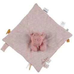 Doudou Plat Carré Mouchoir Coton Bio Lola Rose Noukie's® - Bébé Bio