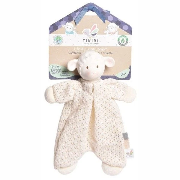 Doudou Plat Coton Bio & Caoutchouc Naturel Bahbah L'agneau Tikiri® - Jouet Bio 3 Doudou Plat Coton Bio & Caoutchouc Naturel Bahbah L'agneau Tikiri® - Jouet Bio – Image 3