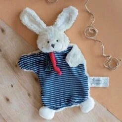 Doudou Plat Marionnette Lapin 25 Cm Maïlou Tradition® Coton Bio - Doudou Bio Français -Doudou Bio Promos Boutique doudou plat marionnette lapin 25 cm mailou tradition coton bio doudou bio francais 2