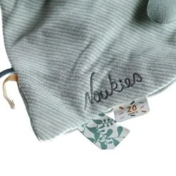 Doudou Plat Mouchoir Coton Bio Nouky Menthe Noukie's® - Bébé Bio -Doudou Bio Promos Boutique doudou plat mouchoir coton bio nouky menthe noukie s bebe bio 4