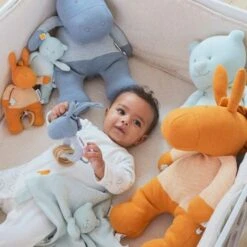 Doudou Plat Mouchoir Coton Bio Nouky Menthe Noukie's® - Bébé Bio -Doudou Bio Promos Boutique doudou plat mouchoir coton bio nouky menthe noukie s bebe bio 6