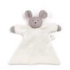Doudou Plat Nanchen® Natur Souris Coton Bio Eponge (Kba) Gris Ecru 23cm - Jouets Bio