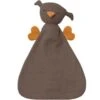 Doudou Plat Peppa® Coton Bio Hibou Hugo Chocolat Mandarine - Doudou Bio Equitable