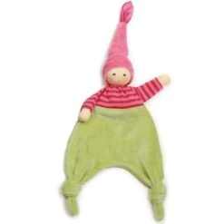 Doudou Plat Poupon & Nœuds Nanchen® Natur Velour & Jersey Coton Bio Roses - Doudou Bio -Doudou Bio Promos Boutique doudou plat poupon noeuds nanchen natur velour jersey coton bio turquoise doudou bio 2