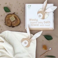 Drap De Bain Bébé Bio Cape Avec Capuche Lapin Wooly Organic® Coton Bio - Serviette Bio GOTS -Doudou Bio Promos Boutique drap de bain bebe bio cape avec capuche lapin wooly organic coton bio serviette bio gots 4