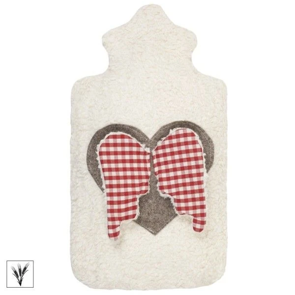 Efie Bouillotte Épeautre Broderie Cœur & Ailes D'Anges 37 Cm Coton Bio GOTS - Bouillotte Efie 1 Efie Bouillotte Épeautre Broderie Cœur & Ailes D'Anges 37 Cm Coton Bio GOTS - Bouillotte Efie