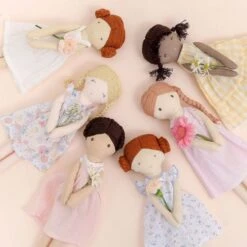 Grande Poupée De Tissu Fleurie Georgia 40 Cm Coton Bio Albetta® - Poupée Tissu Bio -Doudou Bio Promos Boutique grande poupee de tissu fleurie georgia coton bio albetta poupee tissu bio coton lin 4