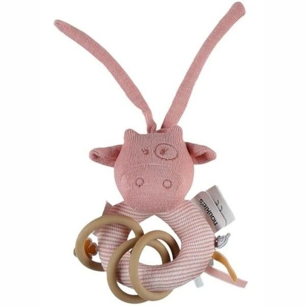 Hochet Attache Tétine & Anneau De Dentition Coton Bio & Caoutchouc Lola Rose Noukie's® - Bébé Bio 1 Hochet Attache Tétine & Anneau De Dentition Coton Bio & Caoutchouc Lola Rose Noukie's® - Bébé Bio