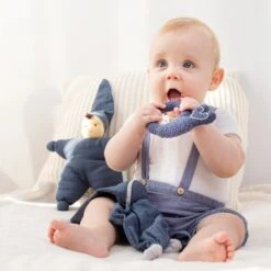 Hochet Au Crochet Hoppa® Baleine Coton Naturel - Hochets Bébé -Doudou Bio Promos Boutique hochet au crochet hoppa baleine coton naturel hochets bebe 2