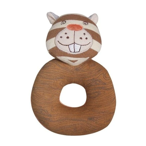 Hochet Coton BioOrganic Farm Buddies™ Castor 'Biber'- Jouets Bio Apple Park™ 1 Hochet Coton BioOrganic Farm Buddies™ Castor 'Biber'- Jouets Bio Apple Park™