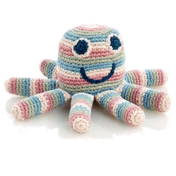 Hochet Poulpe Organic 15cm Pebble® Maille Crochet Coton Bio - Hochets Bébé Bio 1 Hochet Poulpe Organic 15cm Pebble® Maille Crochet Coton Bio - Hochets Bébé Bio