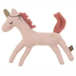 LÄSSIG Hochet Tricoté Avec Grelot More Magic Licorne Lässig® 24cm Coton Bio Lässig® - Doudous Et Hochets Bio