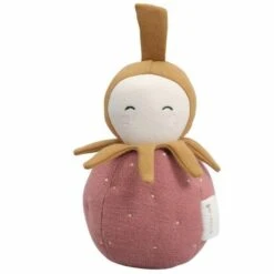 Jouets Bébé Culbuto Fraise Fabelab® 18 Cm Coton Bio GOTS- Jouet Bio Scandinave