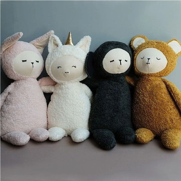 Peluche Big Buddy Bunny Rose Fabelab® 54cm Coton Bio GOTS -Ours Peluche Bio Tissu 4 Peluche Big Buddy Bunny Rose Fabelab® 54cm Coton Bio GOTS -Ours Peluche Bio Tissu – Image 4