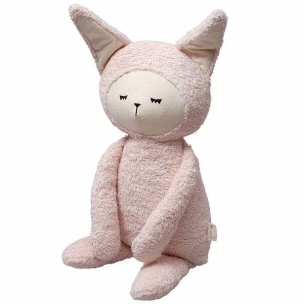 Peluche Big Buddy Bunny Rose Fabelab® 54cm Coton Bio GOTS -Ours Peluche Bio Tissu 1 Peluche Big Buddy Bunny Rose Fabelab® 54cm Coton Bio GOTS -Ours Peluche Bio Tissu