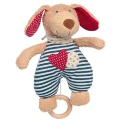 Peluche Bio Boîte à Musique Sigikid® Chien Marin Green 25 Cm- Doudou Bio