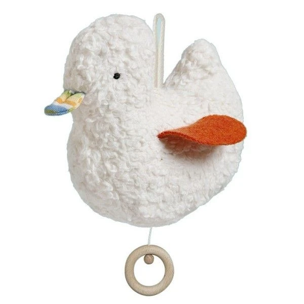Peluche Boite à Musique Efie® Canard Orange & Blanc 16 Cm - Doudou Coton Bio 1 Peluche Boite à Musique Efie® Canard Orange & Blanc 16 Cm - Doudou Coton Bio