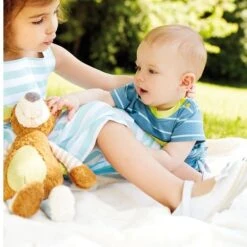 Peluche Coton Bio Sigikid® Ours Brun Patchwork Green 29 Cm - Doudou Peluche Bio -Doudou Bio Promos Boutique peluche coton bio sigikid ours brun patchwork green doudou peluche bio 3