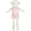 Peluche éponge De Coton Bio Agneau Tunique Rose 35cm Albetta® - Peluche Bio